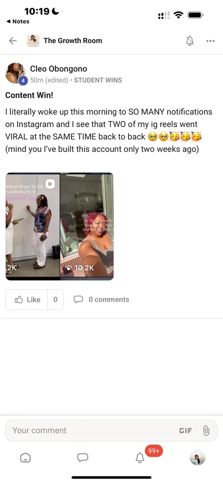Cleo: Sharing a content win